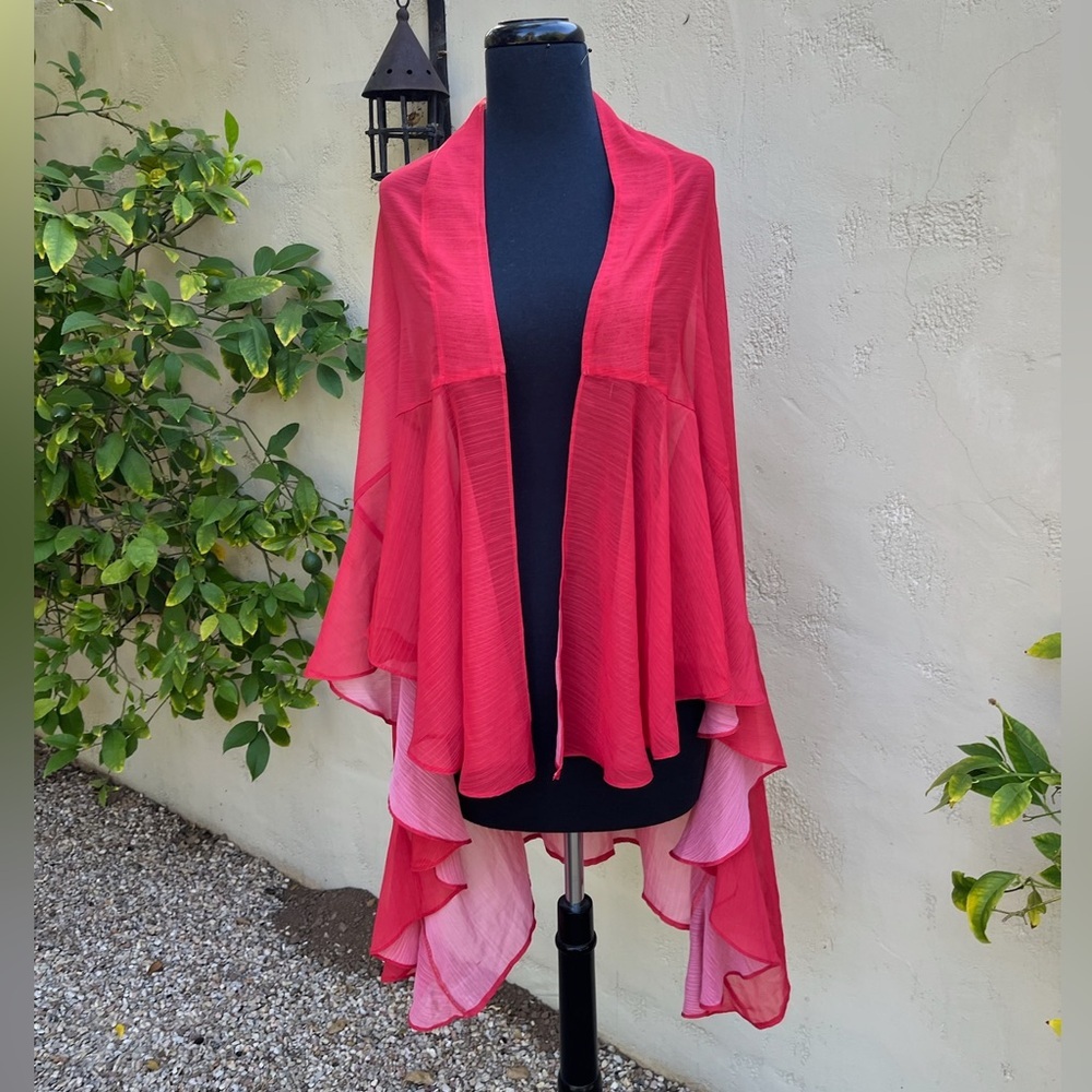 NWOT Bleu Rod Beattie straight hem long sarong with ruffle sides - size S - Picture 2 of 5